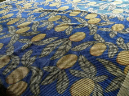 By Yard Brunschwig &amp; Fils Tropical Apricot Print Velvet Corduroy 100% Cotton 1208 MSRP280/Y