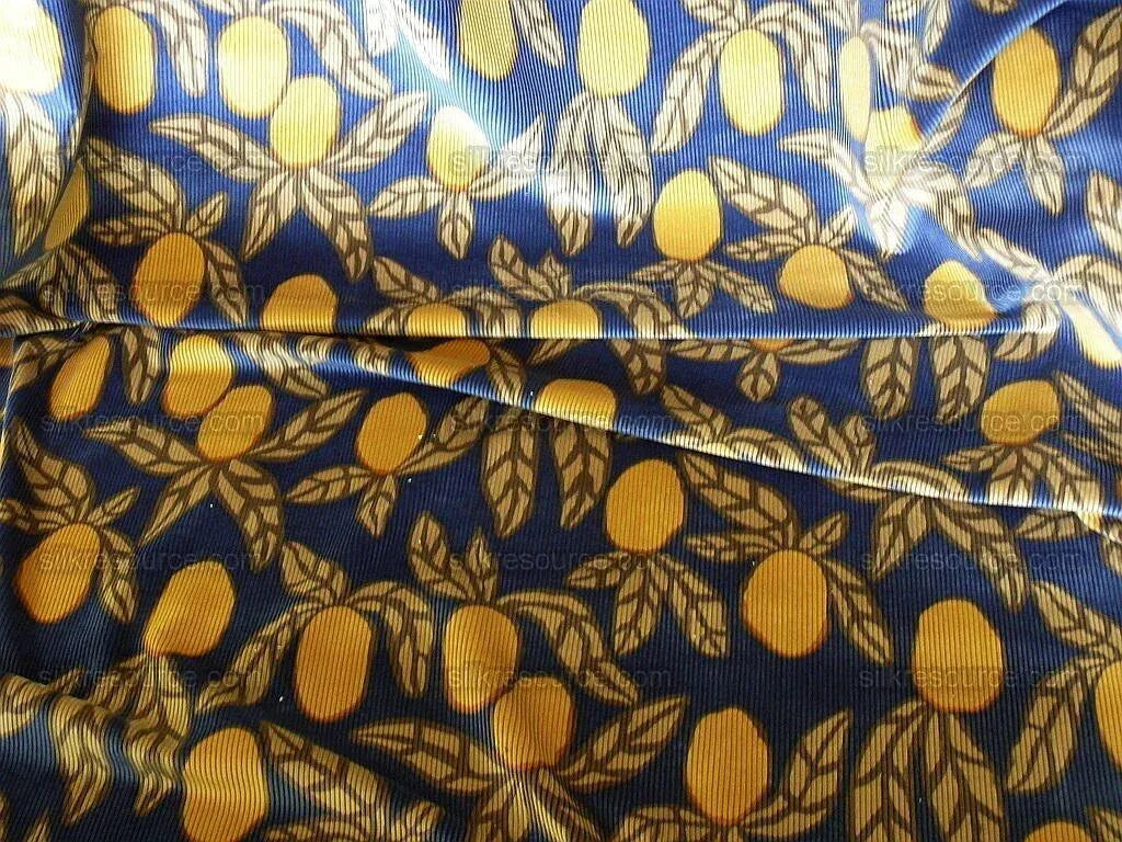 By Yard Brunschwig &amp; Fils Tropical Apricot Print Velvet Corduroy 100% Cotton 1208 MSRP280/Y