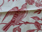 BY YD BRUNSCHWIG & FILS BIRD & THISTLE PRINT RED MSRP$196/Y