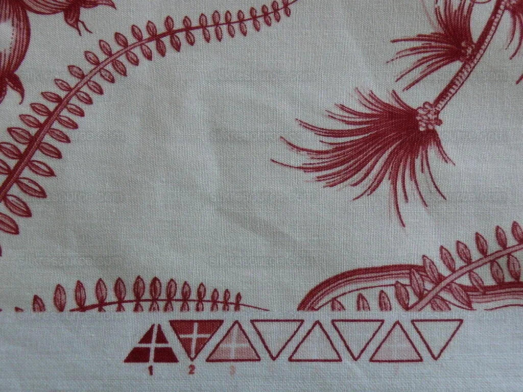 By Yd Brunschwig &amp; Fils Bird &amp; Thistle Print - Red MSRP USD 316/y