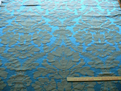 Vervain Silk Damask Renaissance Deep Teal Blue MSRP USD 278/Y