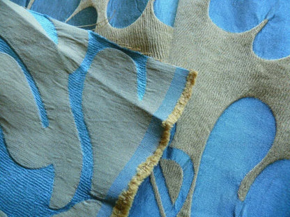 Vervain Silk Damask Renaissance Deep Teal Blue MSRP USD 278/Y