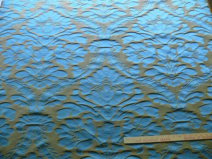 Vervain Silk Damask Renaissance Deep Teal Blue MSRP USD 278/Y