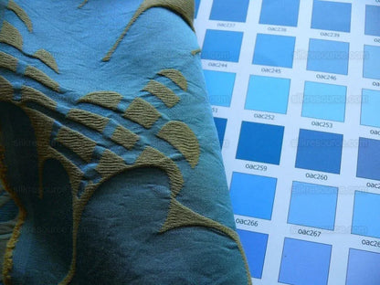 Vervain Silk Damask Renaissance Deep Teal Blue MSRP USD 278/Y