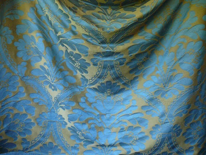 Vervain Silk Damask Renaissance Deep Teal Blue MSRP USD 278/Y