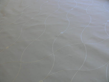 1Y CLARENCE HOUSE ST LAURENT WHITE SILK TAFFETA JACQUARD