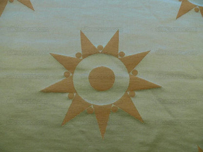 Bty Clarence House Ursus Sunburst Silk Brocade Aqua Teal Bronze