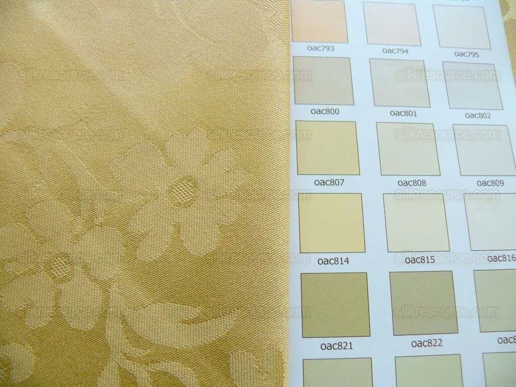 By Yard Kravet Stunning Damask Jacobean Floral Cotton Satin  In Light Wheat Gold (c416)