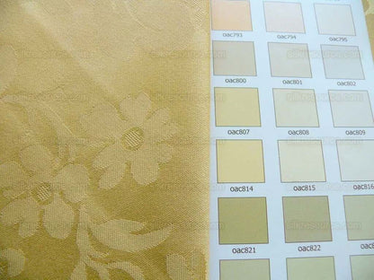 By Yard Kravet Stunning Damask Jacobean Floral Cotton Satin  In Light Wheat Gold (c416)