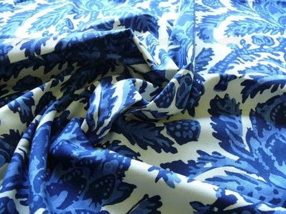 Brunschwig &amp; Fils Bromelia Jacobean Toile Navy Blue Indigo Bty