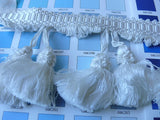 Scalamandre 100% Silk Tassel Fringe SNOW White MSRP$259/Y BTY