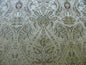FABRICUT FEDERO 100% SILK LAMPAS REN MEDALLION/ARTICHOKE- GOLD