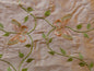 FABRICUT 100% SILK BUTTERFLY TRELLIS COPPER BRONZE & PEACH 1.1Y