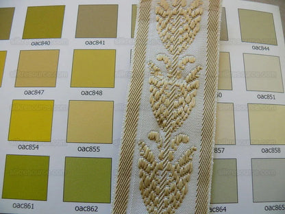 By Yard Scalamandre Braid Greek Key Urn Trim Wheat Gold &amp; White Labyrinth V417-31