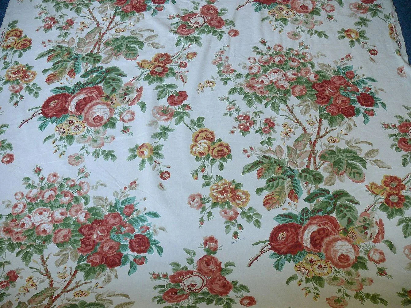 SCHUMACHER THORP ROSE TREE CHINTZ PRINT PEACH PINK GARDEN BTY