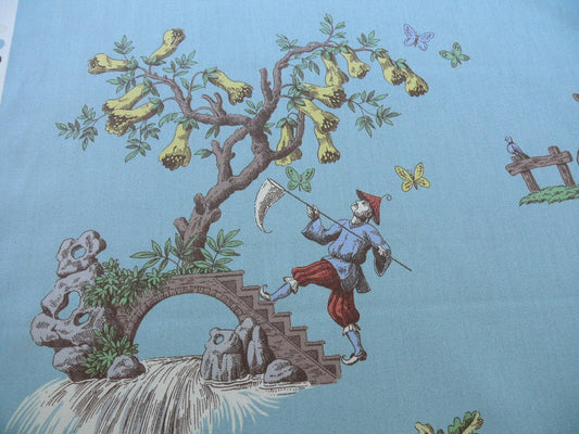 SCALAMANDRE TAIPEI CHINIOSERIE STORIED COTTON PRINT MULTI ON TUR