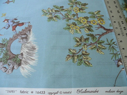 Scalamandre Taipei Chinioserie Storied Cotton Print Multi On Tur