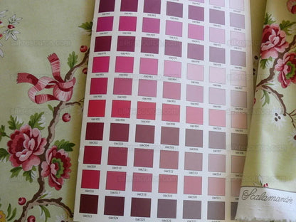 Scalamandre Floreale 100% Cotton Print Celery Green Chinoiserie Peach Tree MSRP USD 284/yard