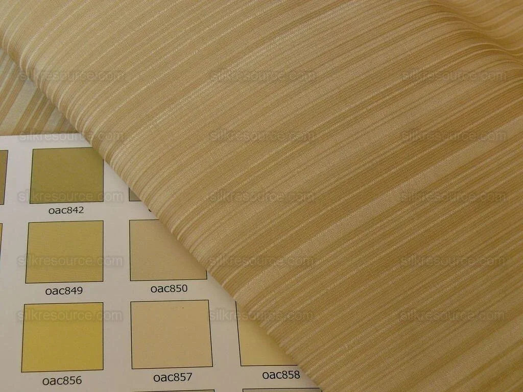 BTY SCALAMANDRE MIRAGE 100% SILK SELF STRIE BUTTERCUP SILK TAFFETA MSRPUSD218/Y