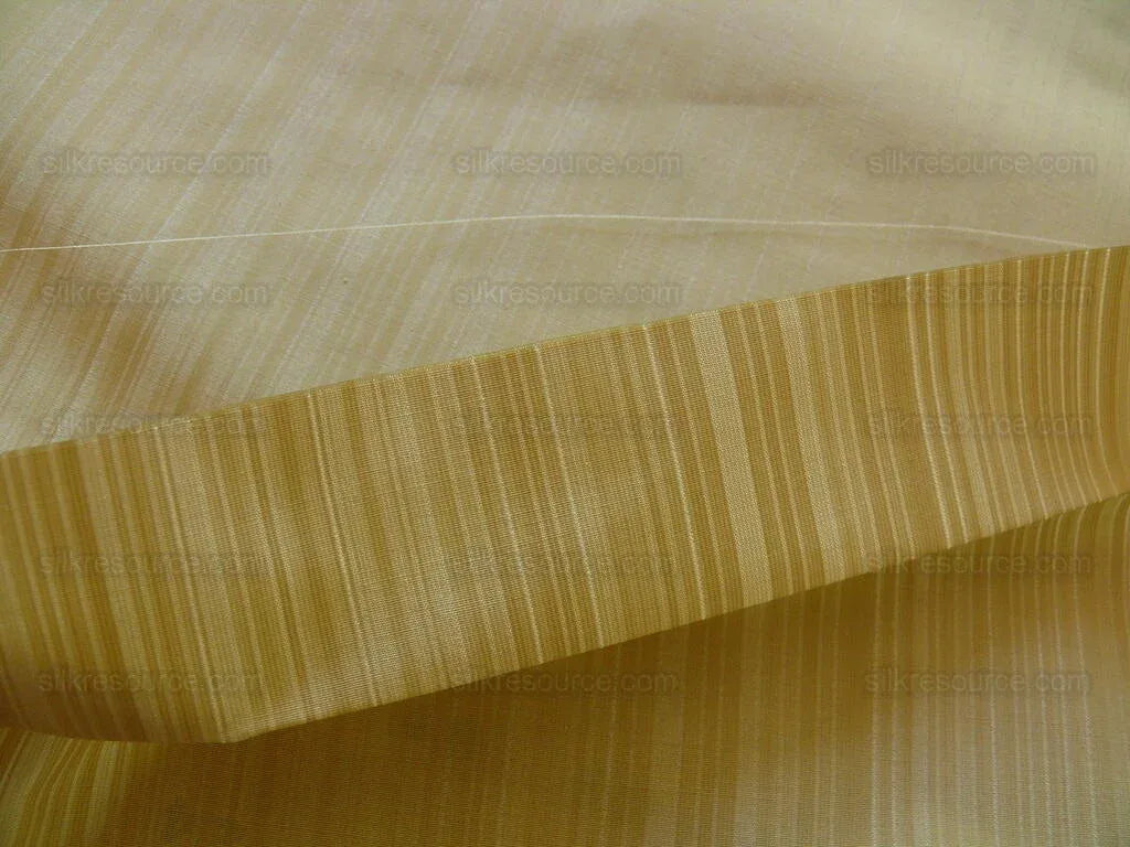 BTY SCALAMANDRE MIRAGE 100% SILK SELF STRIE BUTTERCUP SILK TAFFETA MSRPUSD218/Y