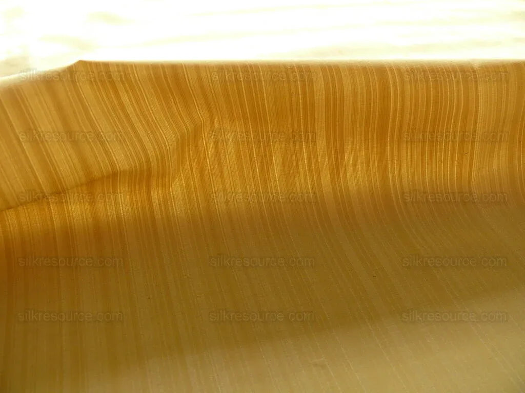 BTY SCALAMANDRE MIRAGE 100% SILK SELF STRIE BUTTERCUP SILK TAFFETA MSRPUSD218/Y