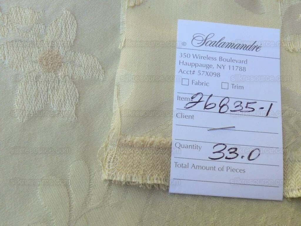 Scalamandre Bouquet Damask Classic Grand Cream Ivory Damask MSRP USD 512