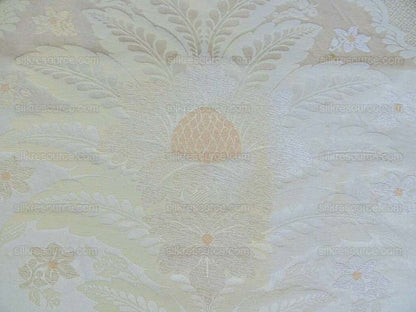 Scalamandre Bouquet Damask Classic Grand Cream Ivory Damask MSRP USD 512
