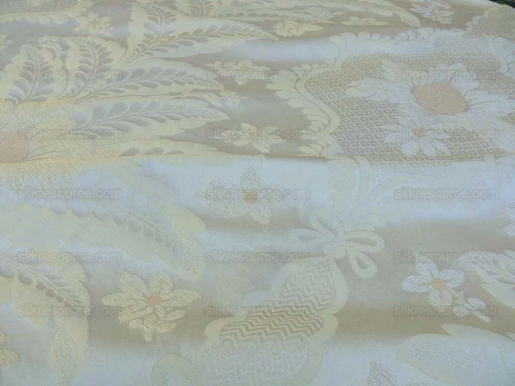 Scalamandre Bouquet Damask Classic Grand Cream Ivory Damask MSRP USD 512