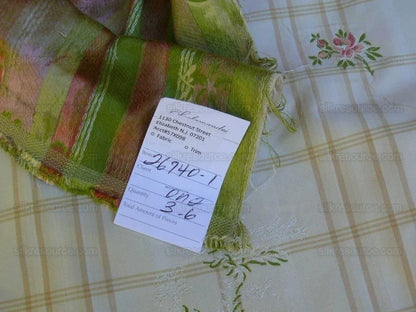 Scalamandre Gripsholm Plaid Multi On Cream Silk Cotton Lampas Ms