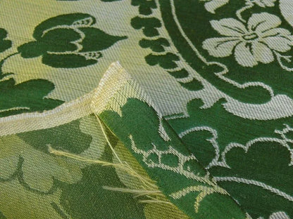 Scalamandre Davis Brocatelle Green & Gold Silk/linen Documentary