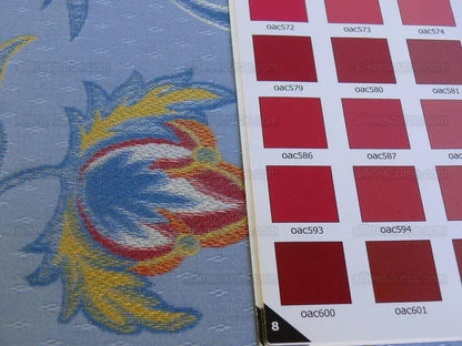 Scalamandre Gallatea Blue Lampas Crewel Flower MSRP USD 300+/Y