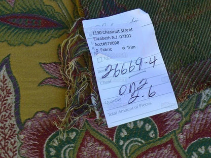 Scalamandre Tullamore Golden Lampas Jacobean Gold Green Red Bty