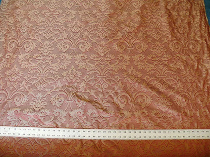 Clarence House "ankara" 100%silk Damask Burgundy &amp; Copper Gold MSRP USD 208/Y