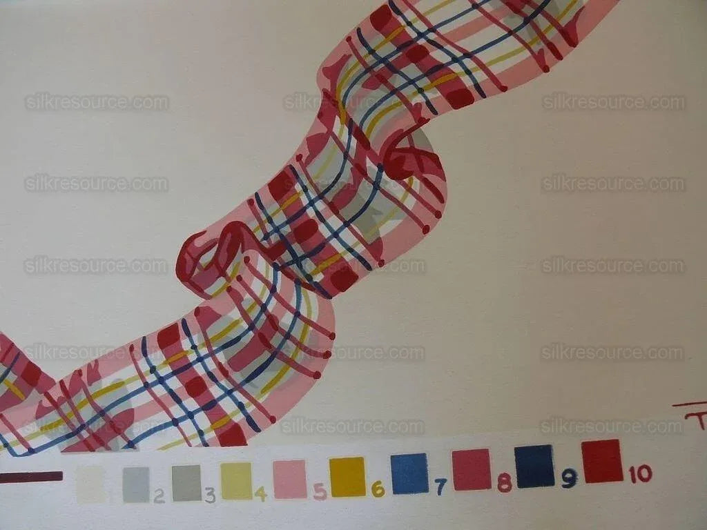 5yd Tromp L'oeil! Scalamandre Lilabeth's Ribbon Wallpaper Single Roll