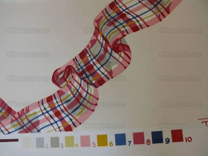 5yd Tromp L'oeil! Scalamandre Lilabeth's Ribbon Wallpaper Single Roll