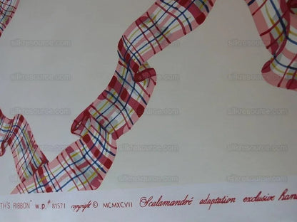 5yd Tromp L'oeil! Scalamandre Lilabeth's Ribbon Wallpaper Single Roll