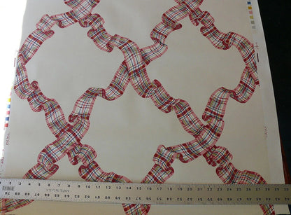 5YD TROMP L'OEIL! SCALAMANDRE LILABETH'S RIBBON WALLPAPER SINGLE