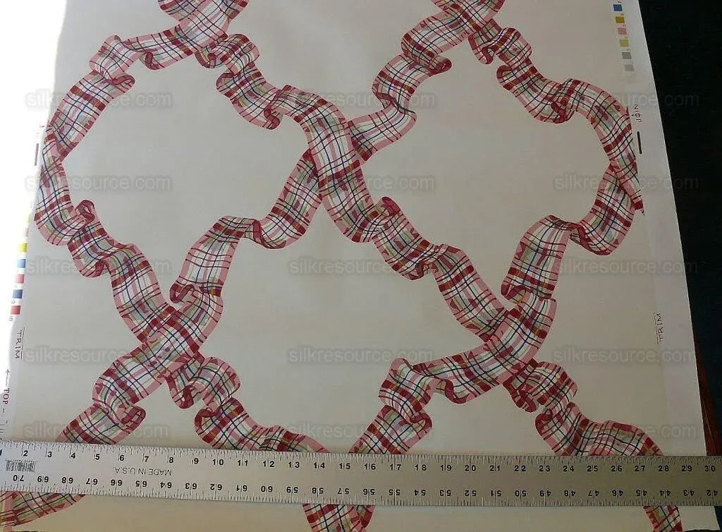 5yd Tromp L'oeil! Scalamandre Lilabeth's Ribbon Wallpaper Single Roll