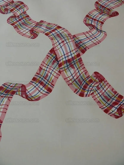 5yd Tromp L'oeil! Scalamandre Lilabeth's Ribbon Wallpaper Single Roll