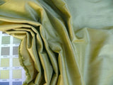 BTY KRAVET DESIGNER SILK DUPIONI CHARTREUSE GREEN GOLDEN #1282