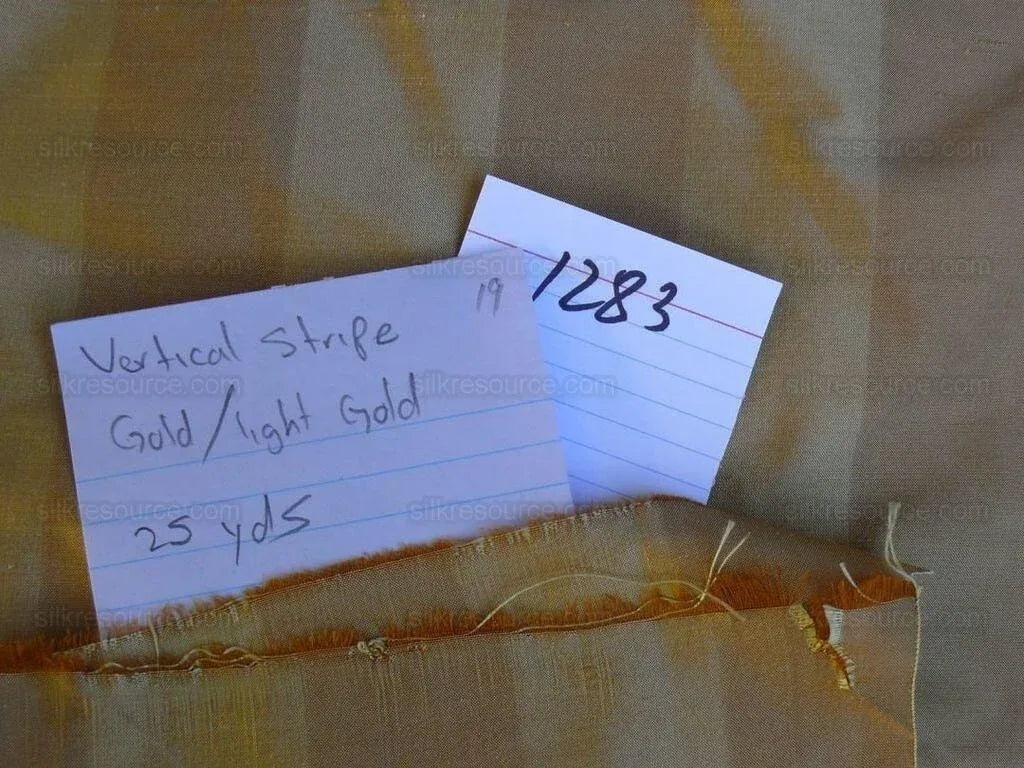 Bty Kravet 100% Silk Dupioni Orange Pumpkin Gold Stripe Reversible #1283