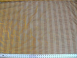 Bty Kravet 100% Silk Dupioni Orange Pumpkin Gold Stripe Reversible #1283