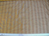 BTY KRAVET 100% SILK DUPIONI ORANGE PUMPKIN GOLD STRIPE #1283
