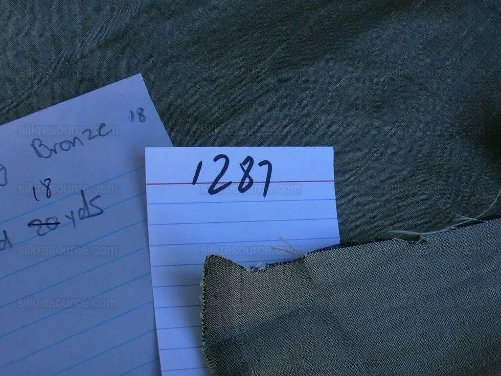 By Yd Fabricut 100% Silk Bronze Metallic 54"wide #1287