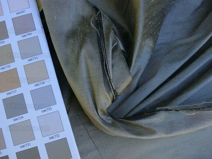 By Yd Fabricut 100% Silk Bronze Metallic 54"wide #1287