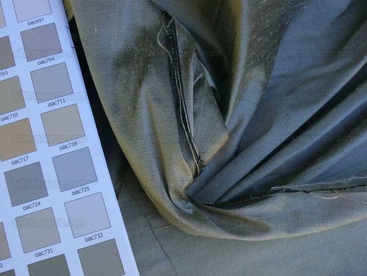 By Yd Fabricut 100% Silk Bronze Metallic 54"wide #1287