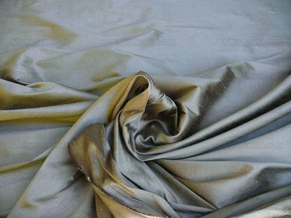 10YD KRAVET 100% SILK DUPIONI GOLDEN BRONZE REDDISH #1289