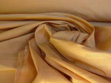 BY YD SILK TRADING CO. 100% SILK TAFFETA GOLDEN PUMPKIN w FROST