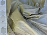 BY YD FABRICUT 100% SILK DUPIONI ALMOND ASHY BEIGE #1297