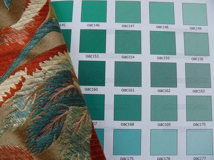 By Yard Kravet Kimono Inspired Oriental Crane Bird Haute Red Lampas MSRP USD 318/y